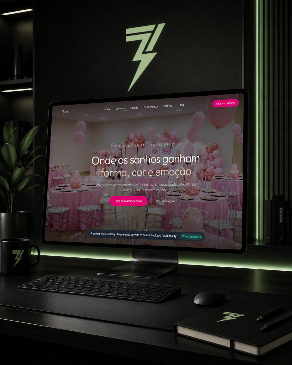 Amine Festas · landing page